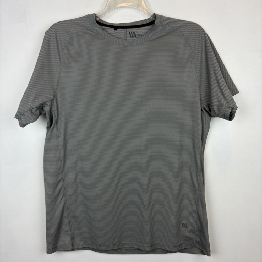 VRST Gym Shirt Mens Large Short Sleeve Gray Tee Running Lightweight Athletic